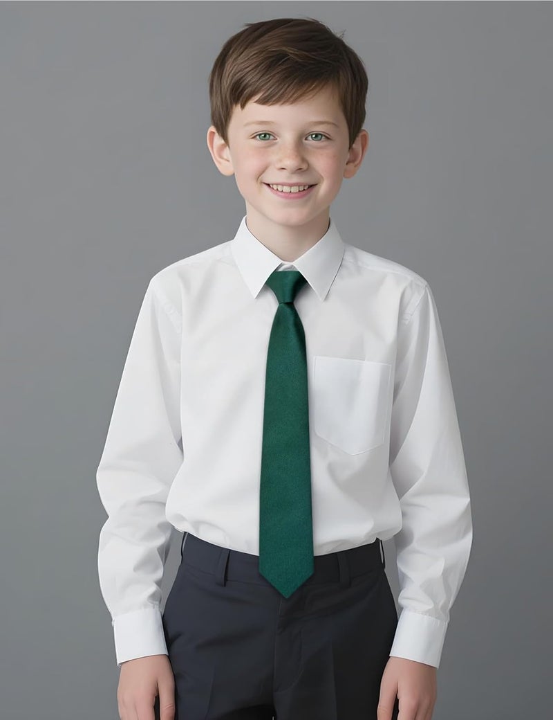 Ailisus Store Boys Tie Solid Color Silk Satin Pre-tied Kids Necktie for Age 8-12 Adjustable Formal Wedding School Graduation - Image 4